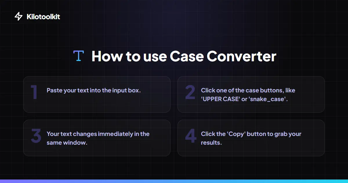How to Use the Case Converter - Case Converter 