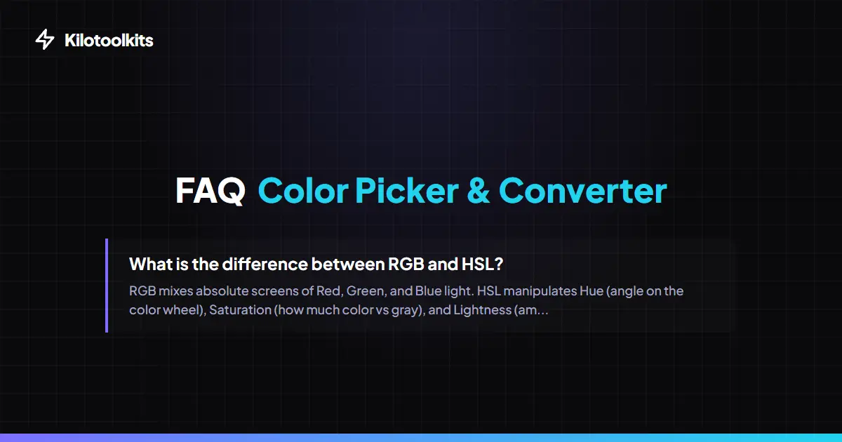 Frequently Asked Questions about Color Picker & Converter - Color Picker & Converter
