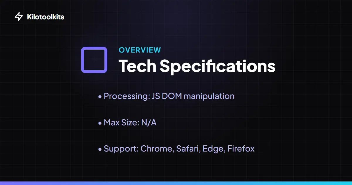 Technical Specifications - CSS Border Radius Generator