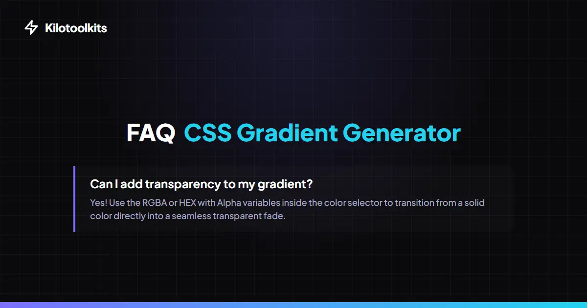 Frequently Asked Questions about CSS Gradient Generator - CSS Gradient Generator