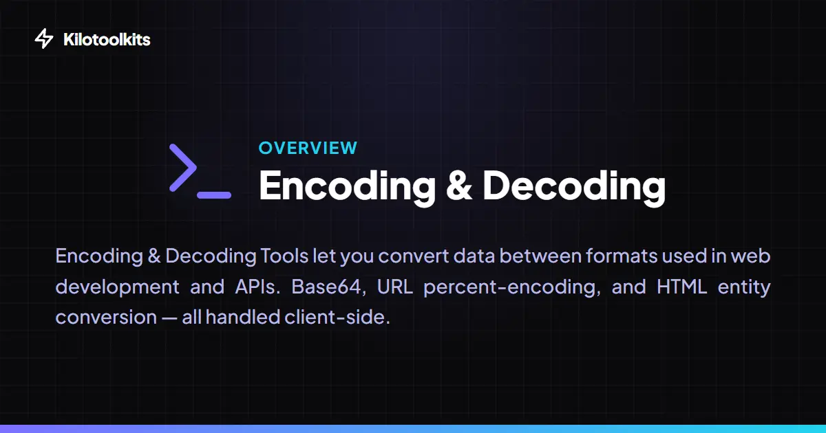 Data Encoding and Decoding Tools - What are Kilotoolkit Encoding Tools?