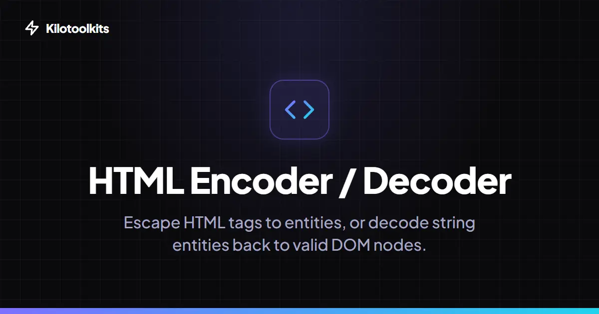 Interface and Features - HTML Encoder / Decoder