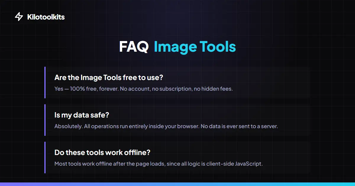 Image Processing and Privacy Tools - Frequently Asked Questions about Image Tools
