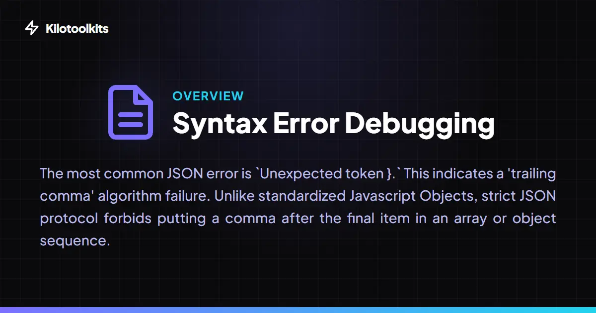 Common JSON Syntax Errors - JSON Formatter & Validator
