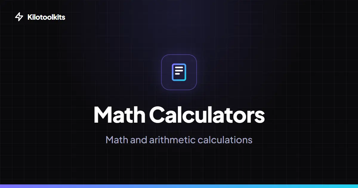 General Math Calculation Tools - Featured Resources