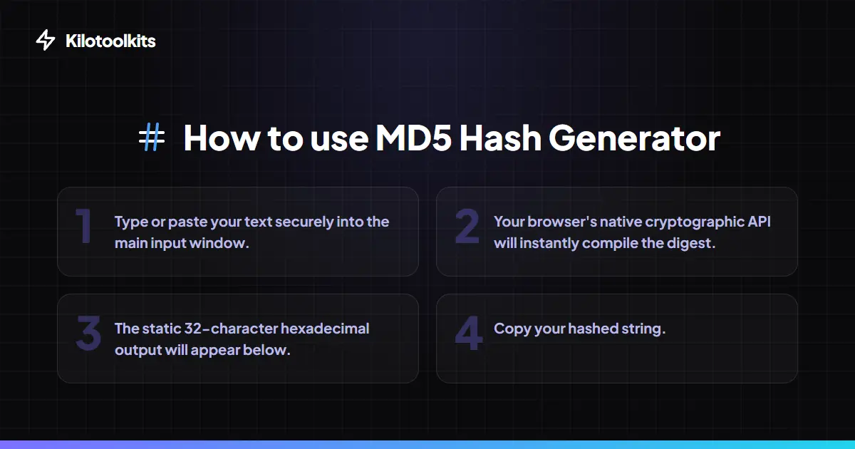 How to Use the MD5 Hash Generator - MD5 Hash Generator