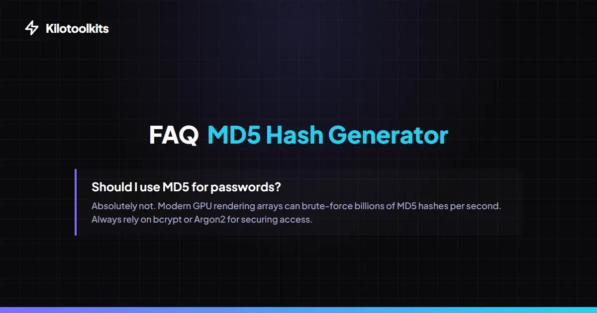 Frequently Asked Questions about MD5 Hash Generator - MD5 Hash Generator