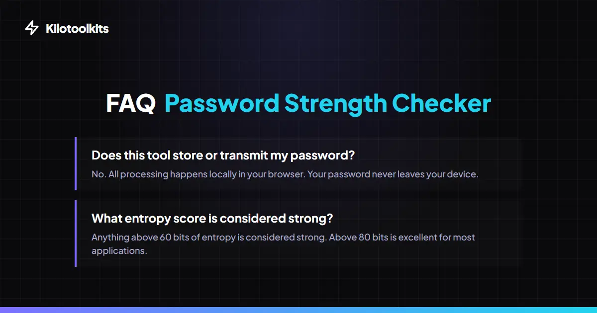 Frequently Asked Questions about Password Strength Checker - Password Strength Checker