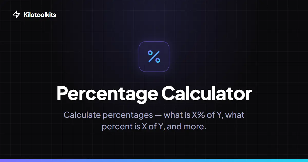 Interface and Features - Percentage Calculator