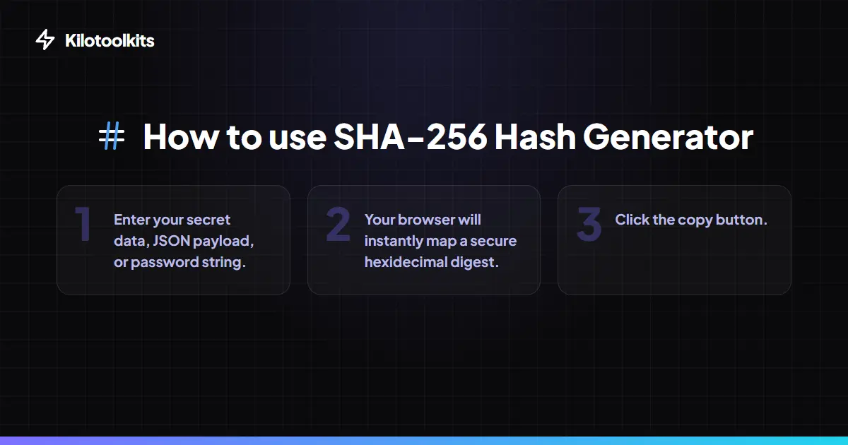 How to Use the SHA-256 Hash Generator - SHA-256 Hash Generator