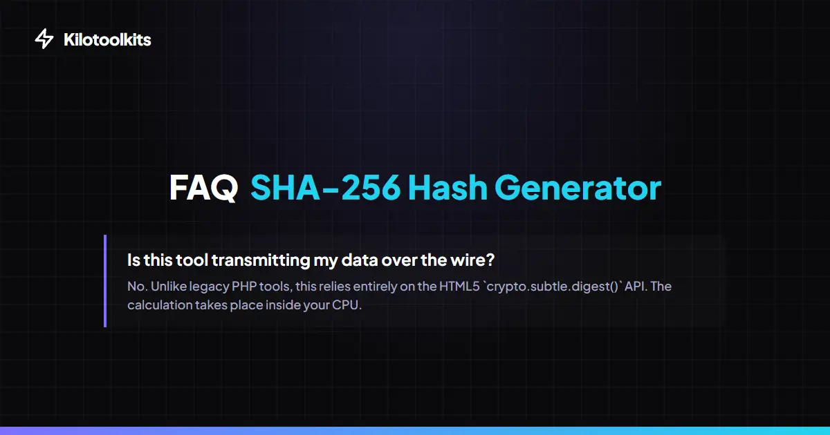 Frequently Asked Questions about SHA-256 Hash Generator - SHA-256 Hash Generator