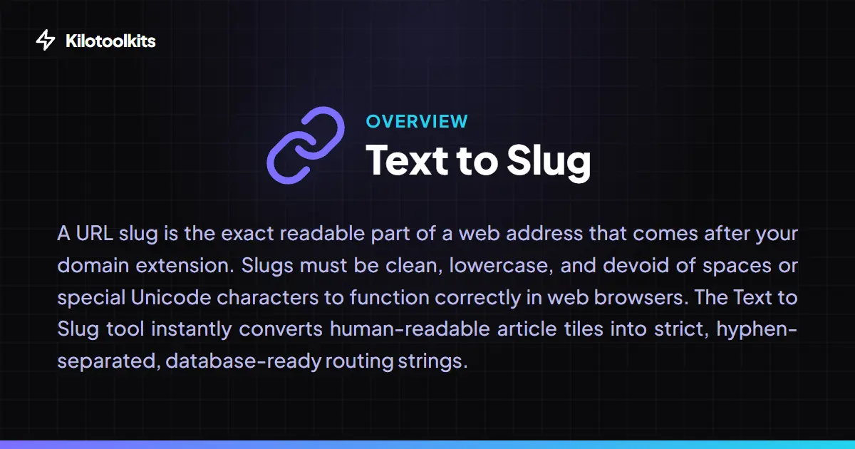 What is the Text to Slug Generator? - Text to Slug