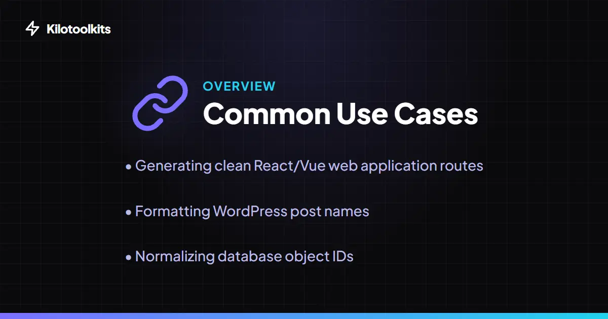 When to use this tool - Text to Slug
