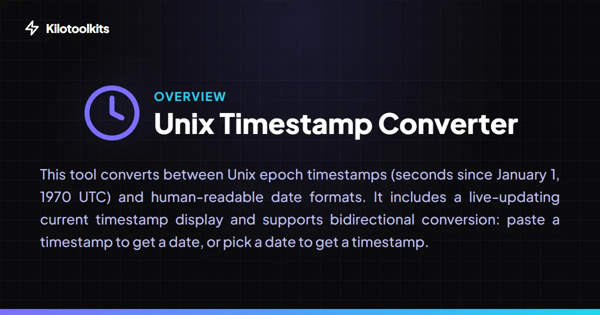 What is the Unix Timestamp Converter? - Unix Timestamp Converter