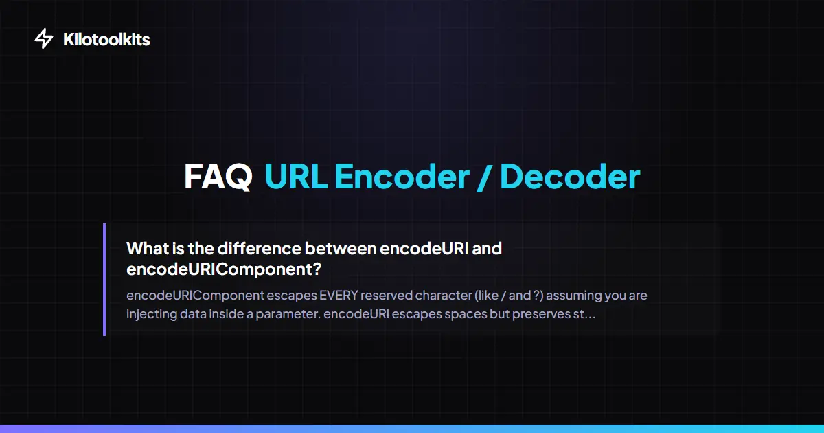 Frequently Asked Questions about URL Encoder / Decoder - URL Encoder / Decoder
