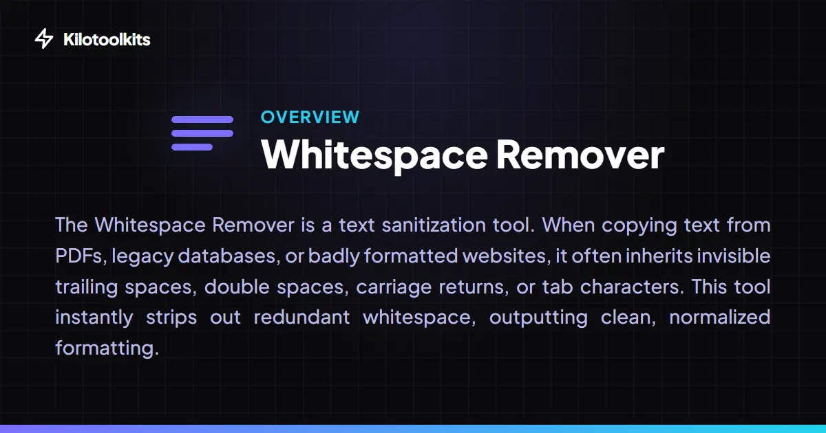 What is the Whitespace Remover? - Whitespace Remover